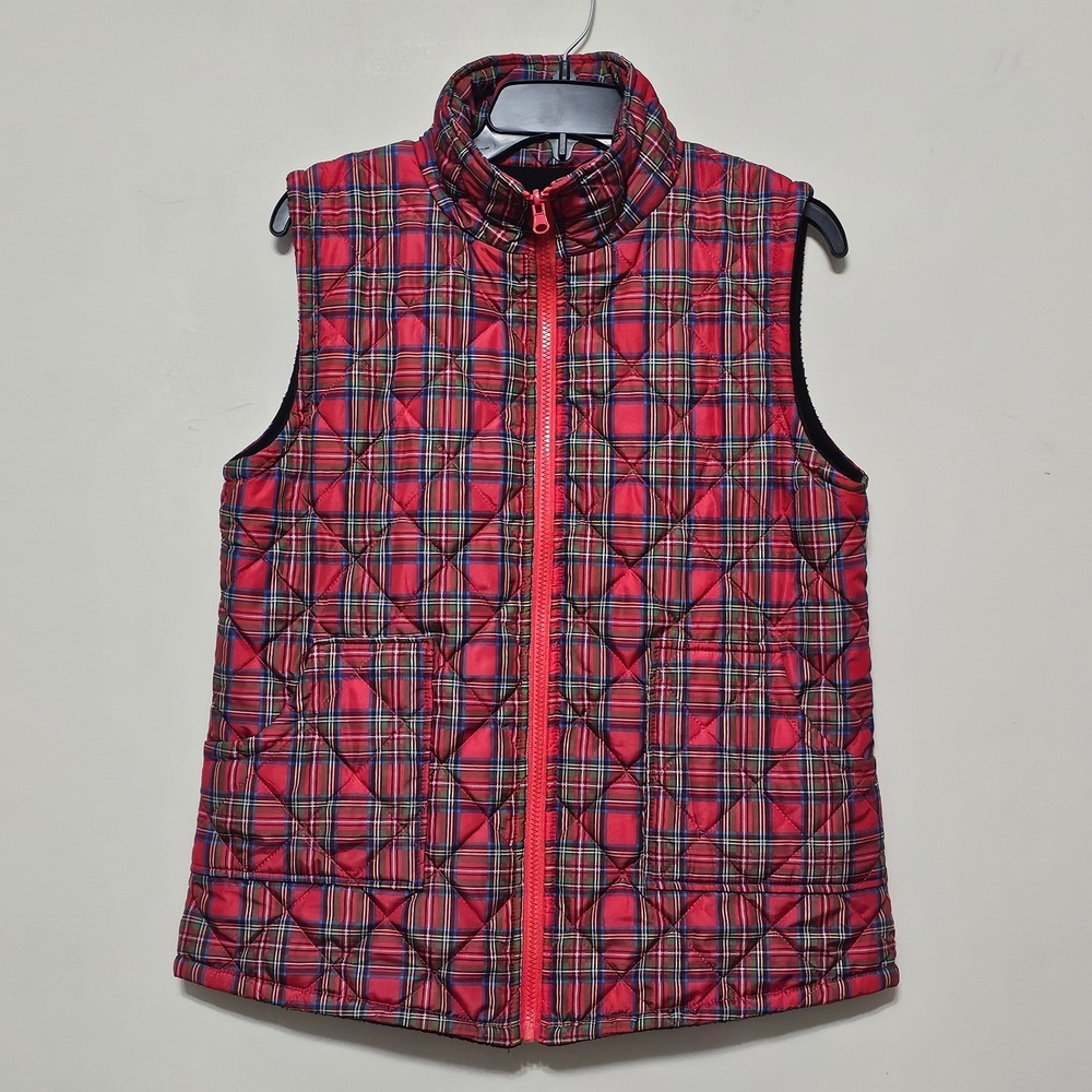 Women's Vest Jacket Medium 8/10 Red Black Reversible 0569